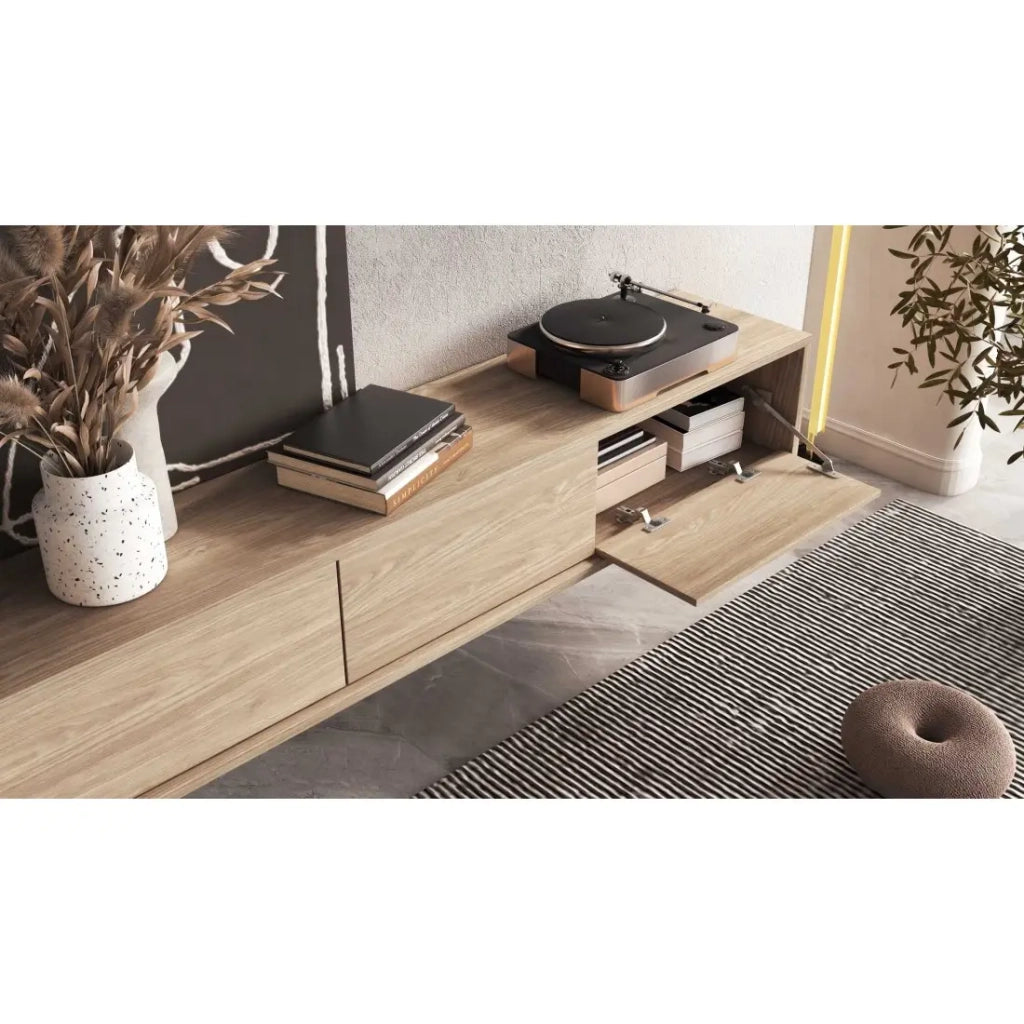 Mobile TV 180 cm collezione MAANUM. Colore rovere chiaro.