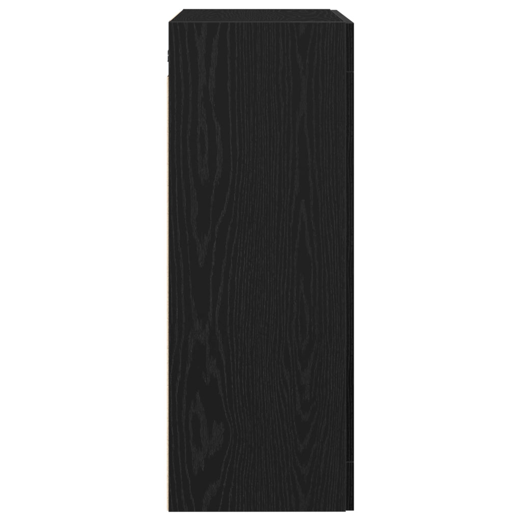 Mobiletto da parete in rovere nero di  69,5x34x90 cm in legno ingegnerizzato
