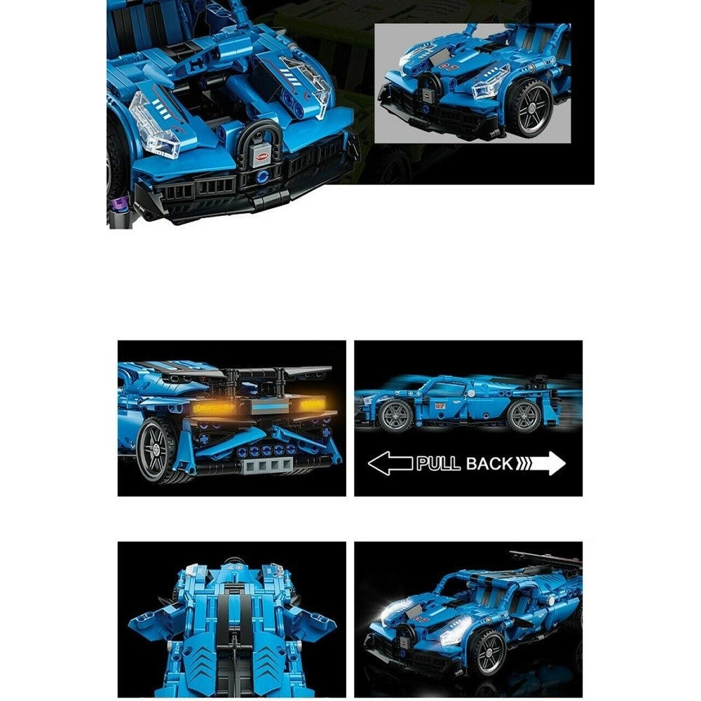 Trade Shop - Costruzioni Mattoncini 521 + Pezzi Auto Sportiva Compatibile Q-jm802 -