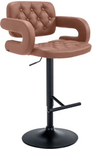 Sgabello Dublin in similpelle cognac,nero