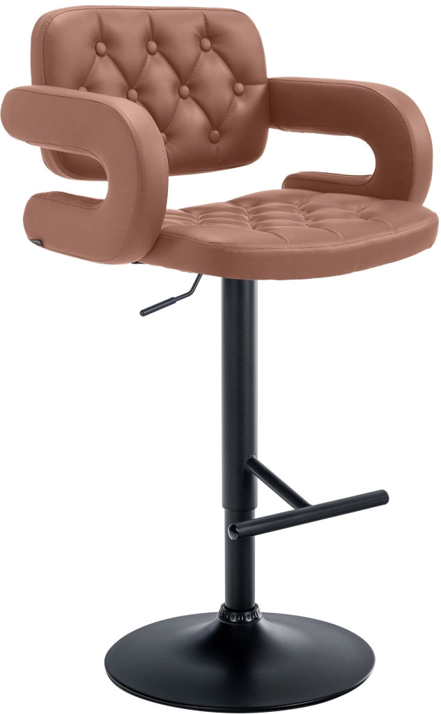 Sgabello Dublin in similpelle cognac,nero