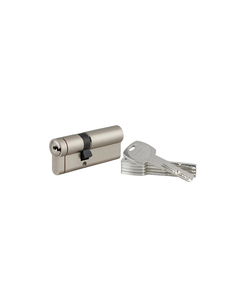 Cilindro europeo Transit 1 45 x 30 mm, nichelato, anti-snap sul lato 30 mm, 5 chiavi – THIRARD