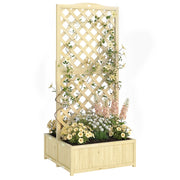 Fioriera a Griglia per Piante Rampicanti ¨C Minimal ¨C 73x70x170 cm Legno Naturale