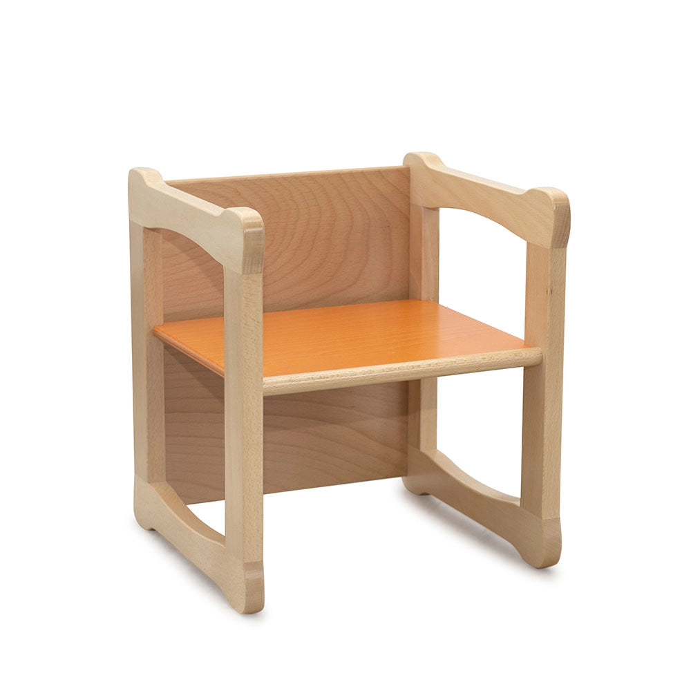 Sedia Dixi/Q Adex Colore: Arancione, Materiale: Legno di Faggio
