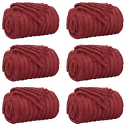 Coperte da Pile 6 pz Rosso Bordeaux 270 x 240 cm Panno