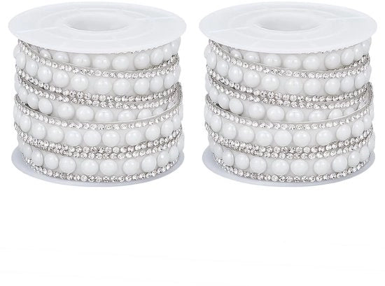 Accessori decorativi per matrimonio - Trim strass autofissante - 10 mm cristallo - 3 yard - Accessori decorativi per decorazione