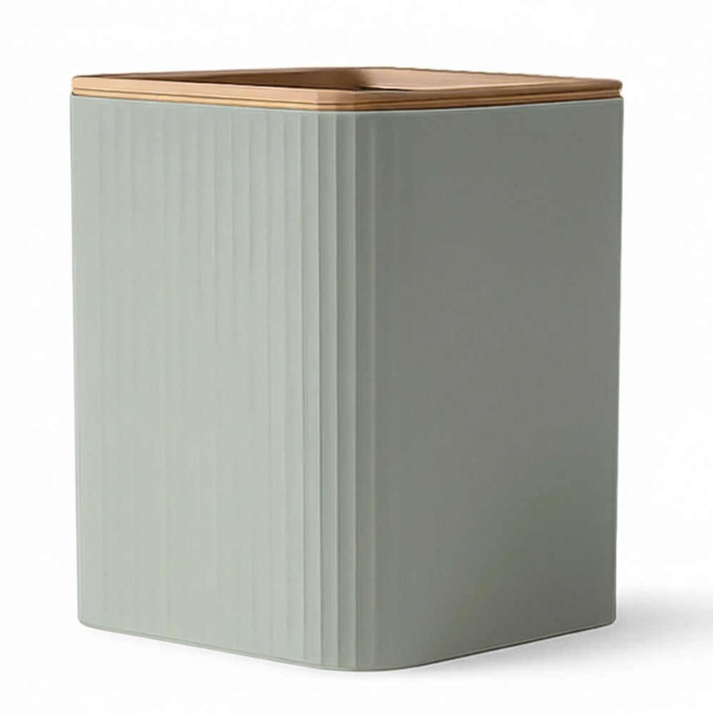 Set accessori bagno verde in plastica e bambù 5 pezzi – Show