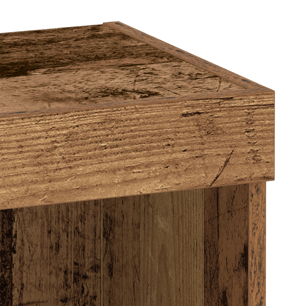 Armadi a muro  con luci LED 2 pezzi in legno vintage 40x30x30 cm