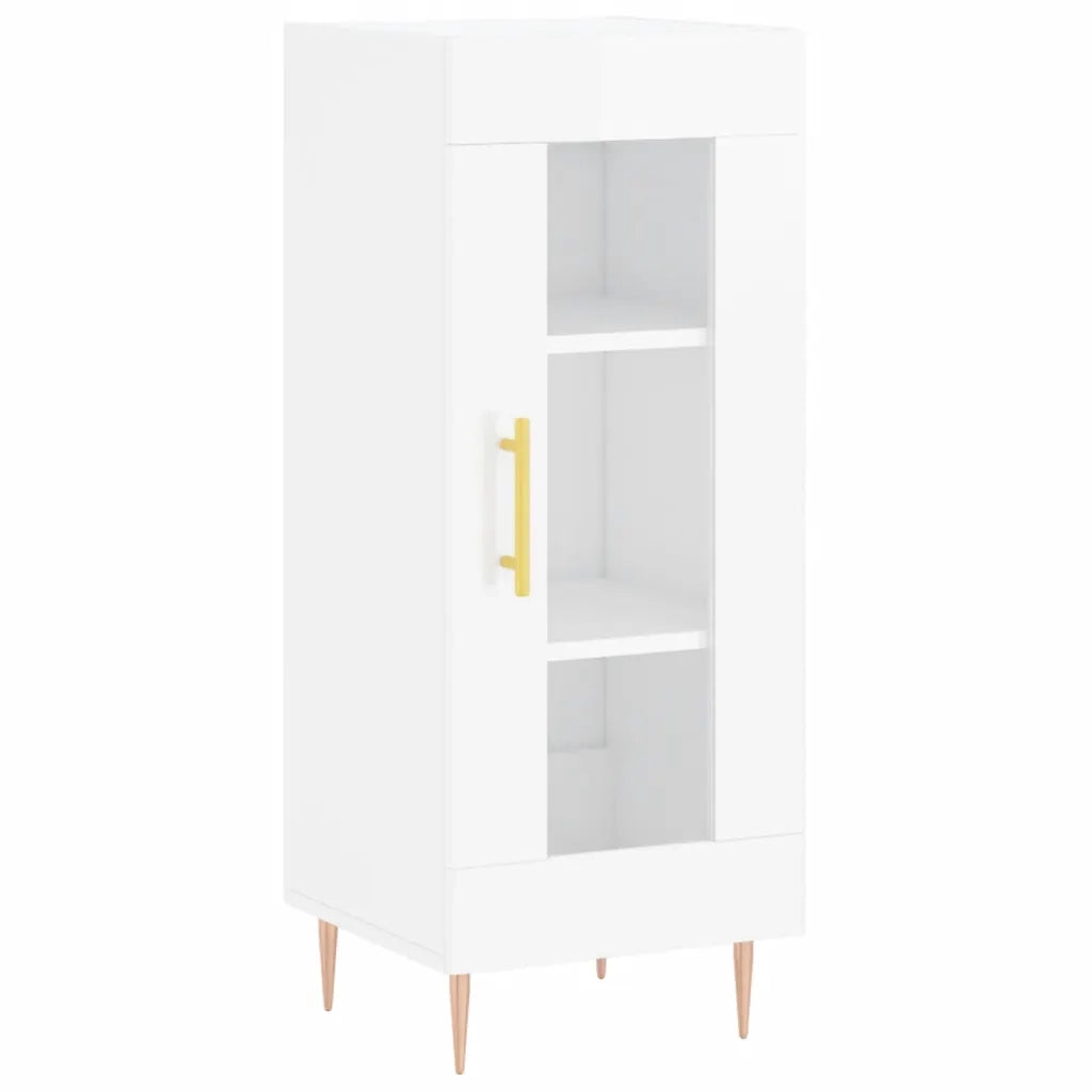 Credenza Bianco Lucido 34,5x34x90 cm in Legno Multistratocod mxl 127363