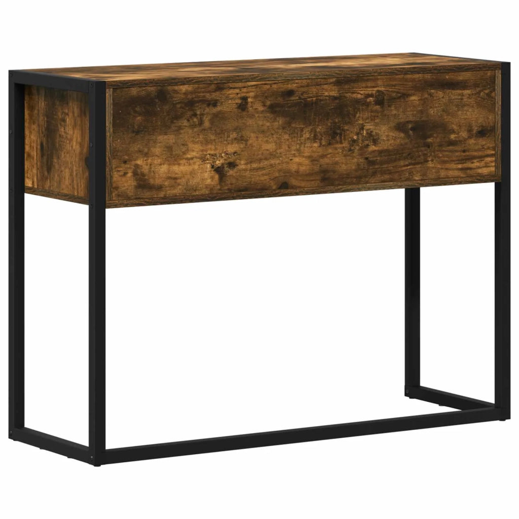 Tavolino | Tavolo laterale Quercia Fumosa 100 x 36 x 75 cm Legno multistrato