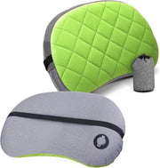 Cuscino gonfiabile per attività all'aperto e viaggi - TPU cuscino di viaggio con copertura rimovibile - verde
