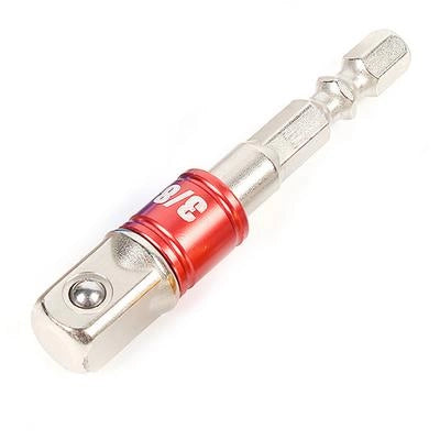 Set 3 Adattatori Per Bussola Trapano Avvitatore 1/4" 3/8" 1/2" Acciaio CRV 31488