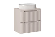Set mobili bagno 60 cm con piano e lavabo da appoggio Beyond Nova Cashmere 60 x 1401 x 40 cm