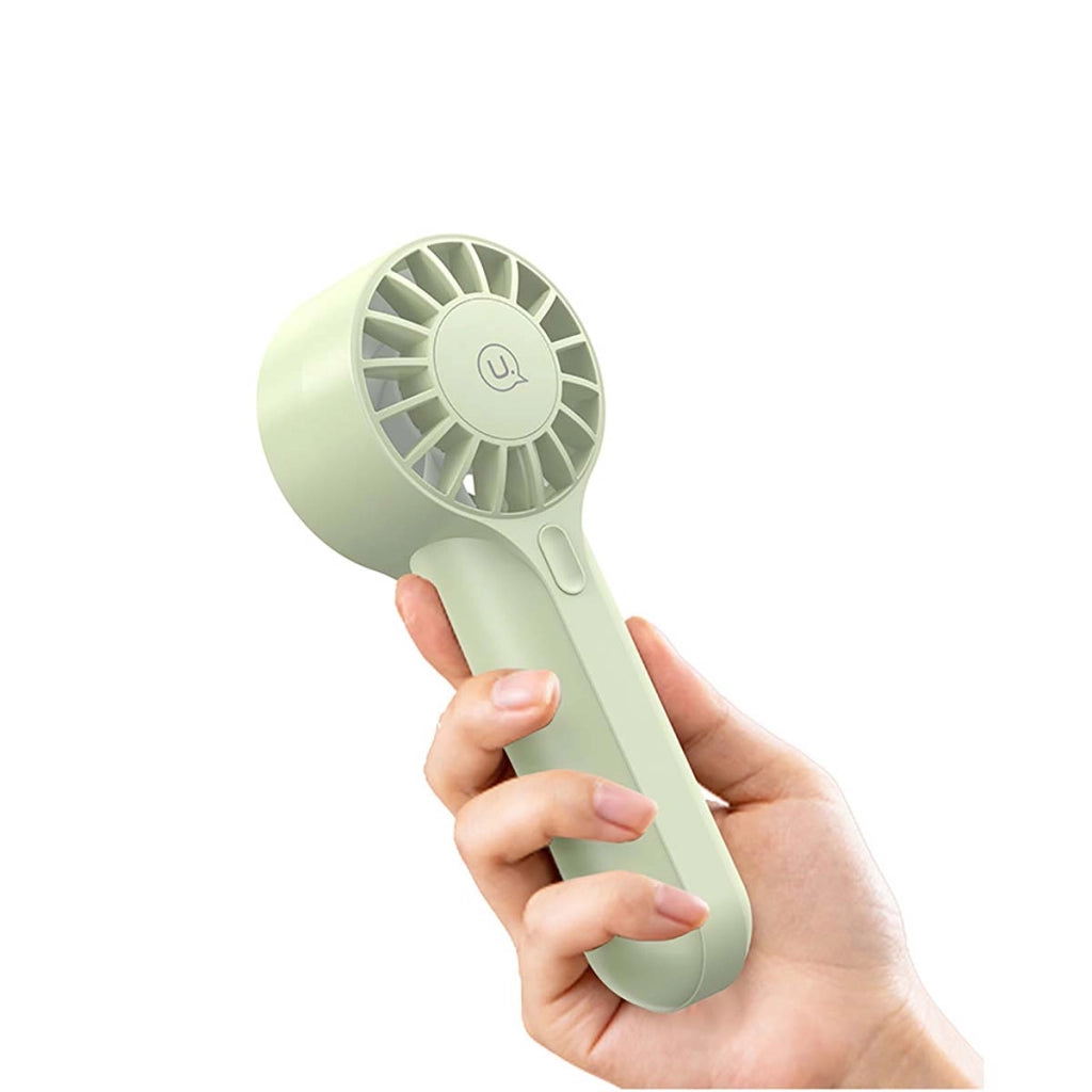 Mini ventilatore tascabile portatile compatto ricaricabile da 1200 mAh a 3 velocità Verde Usams
