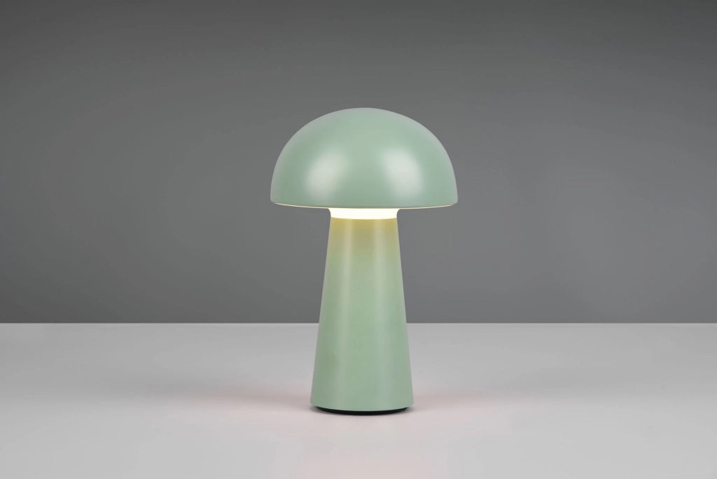 LENNON LAMPADA LED 2W 180lm, 3000K DA APPOGGIO DA ESTERNO RICARICABILE CON USB CON ACCENSIONE TOUCH 4 INTENSITA' VERDE H. 21,5CM IP44