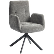 Poltrona girevole moderna imbottita ¨C zephmum ¨C grigio scuro 120 kg
