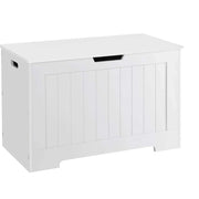 Baule portagiochi baule portaoggetti scarpiera 76 x 40 x 48 cm mobiletto portagiochi testata del letto grande capacità bianco 12_0005133