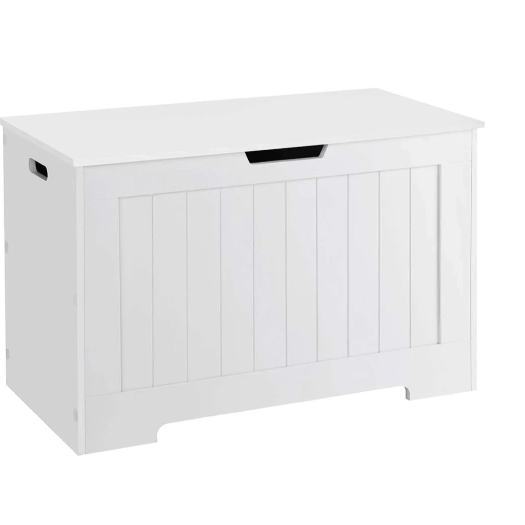 Baule portagiochi baule portaoggetti scarpiera 76 x 40 x 48 cm mobiletto portagiochi testata del letto grande capacità bianco 12_0005133