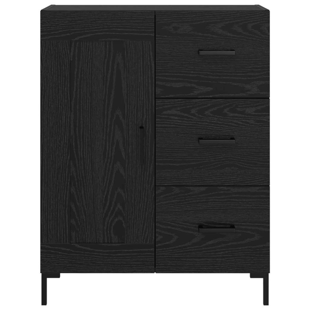 Credenza | Madia | Buffet da pranzo | Armadio da pranzo Rovere nero 69.5 x 34 x 90 cm Legno multistrato