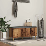 Panca per ingresso con cuscino Legno vecchio 100 x 38 x 46 cm