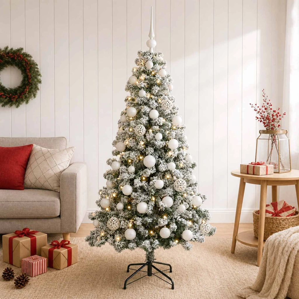 Albero di Natale Artificiale con Palline 120 cm 150 LED 3460820
