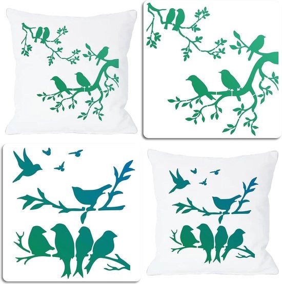 Stili 30 * 30 cm Disegno Artigianale in Plastica - Stella Animale Progetto Scheda di Progetto - Stella sull'Albero Scheda di Progetto Rinnovabile per Parete Pannello di Legno Pavimento Mobili - Sch_NR