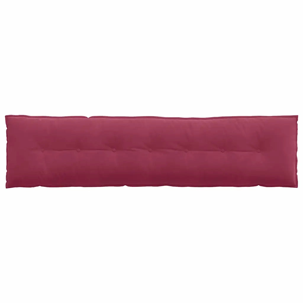 Cuscino per Schiena Rosso Vino 200 x 50 cm Tessuto in Cords