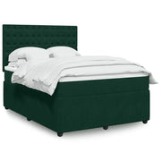 Giroletto a Molle con Materasso Verde Scuro 160x200 cm Velluto 3294697