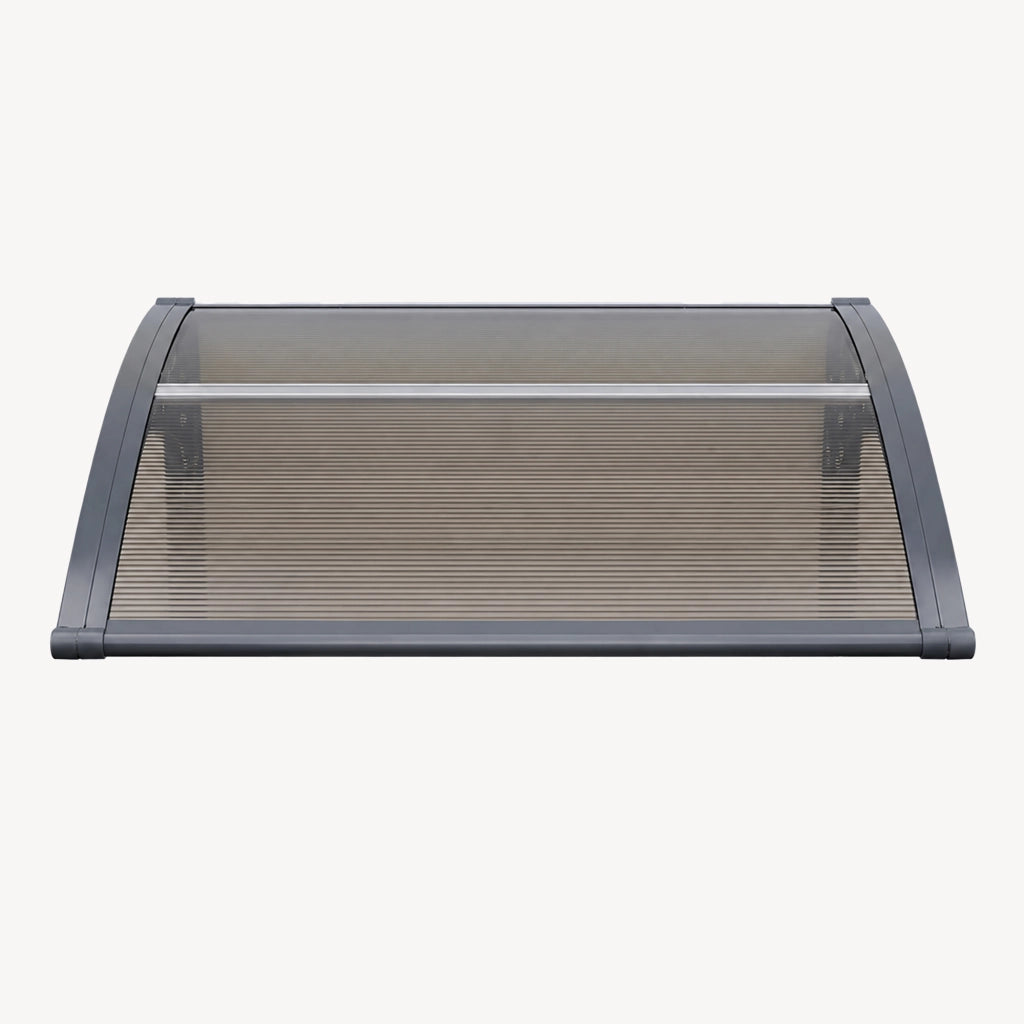 Pensilina per Ingresso Mellerud in Policarbonato 100 x 60 cm Marrone / Nero [en.casa]