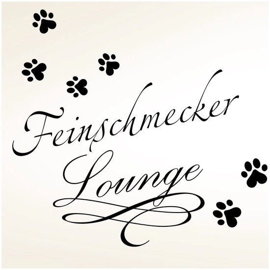 Muursticker Gourmet Lounge I nero (BxH) 40 x 31 cm con piedini autoadesivi per animali domestici