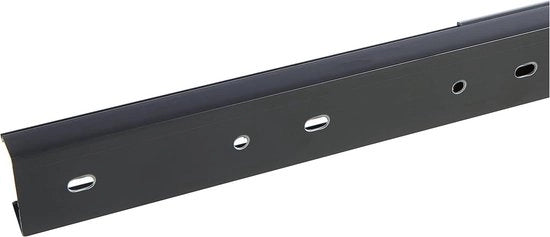 Gola cavo PVC nera dimensioni 30x15 mm con fori di montaggio lunghezza 1 m