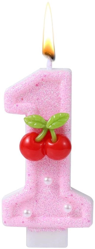 Candela numerata per primi compleanni, candelabro di numeri con decorazione di torta per bambine e donne, decorazione per primi compleanni e celebrazioni (Ker B)