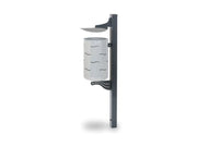Cestino Empire 570 Giochipark acciaio zincato verniciato Ø30x52h urbano 35lt - RAL 9006 - Filo pavimento