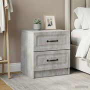 Armadio da Notte 2 pcs Grigio Cemento 43 x 34,5 x 44,5 cm 895682