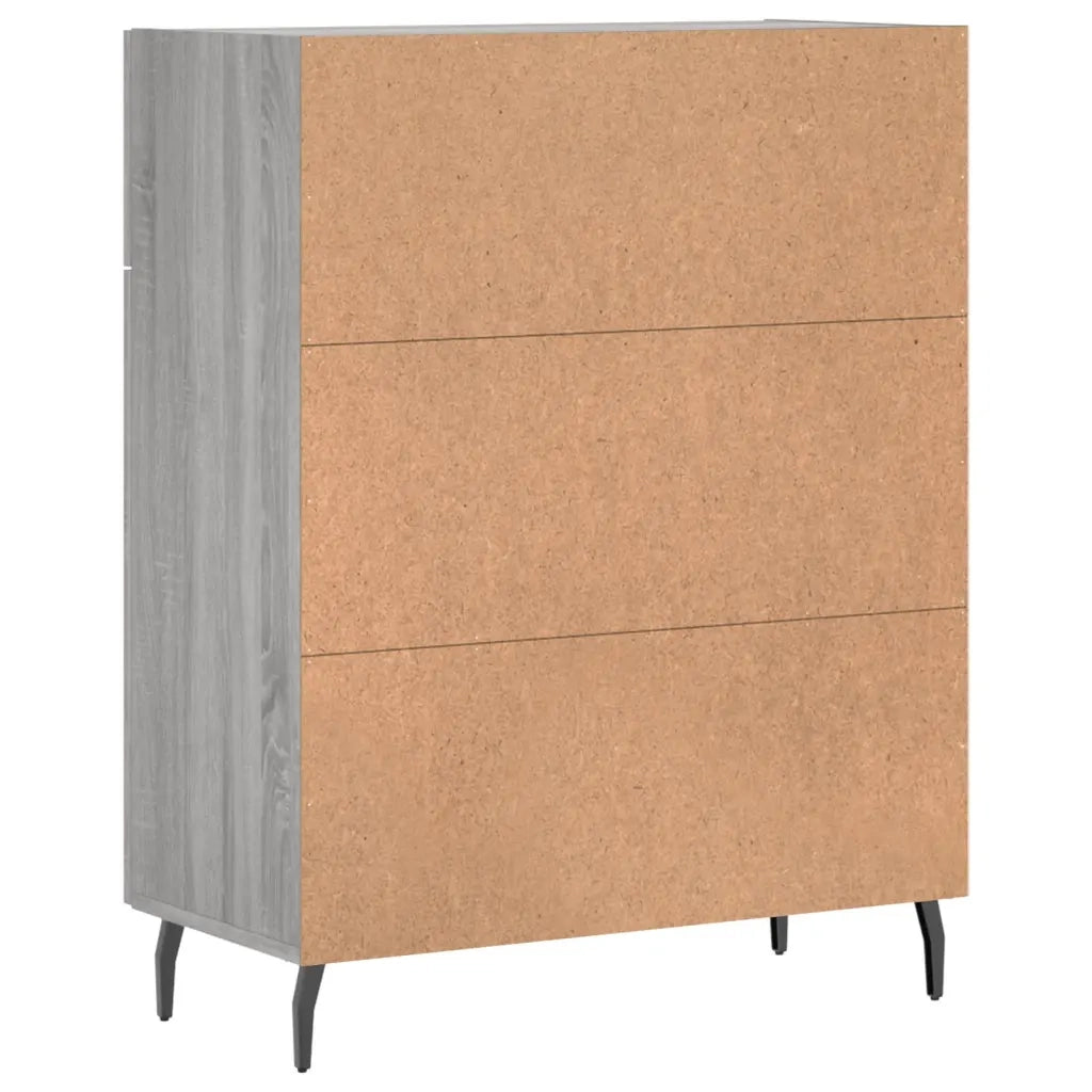 Credenza Grigio Sonoma 69,5x34x90 cm in Legno Multistrato 828002