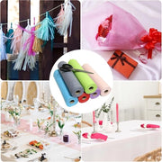 Velo per tavolo 30 cm x 25 m - Decorazione per tavola per Battesimo, Primo Sacramento, Compleanni, Matrimoni e Feste (Verde chiaro)