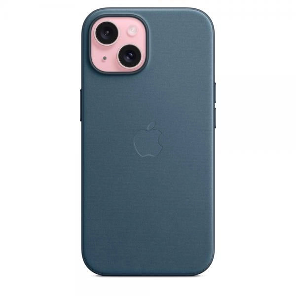 Apple Custodia MagSafe in tessuto Finewoven per iPhone 15 - Blu Pacifico (Apple - bagsidecover til mobiltelefon)