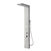 PARETE ATTREZZATA MULTIFUNZIONE MOD. RODI- Acciaio inox luc. Con Led- DH- pezzi 1