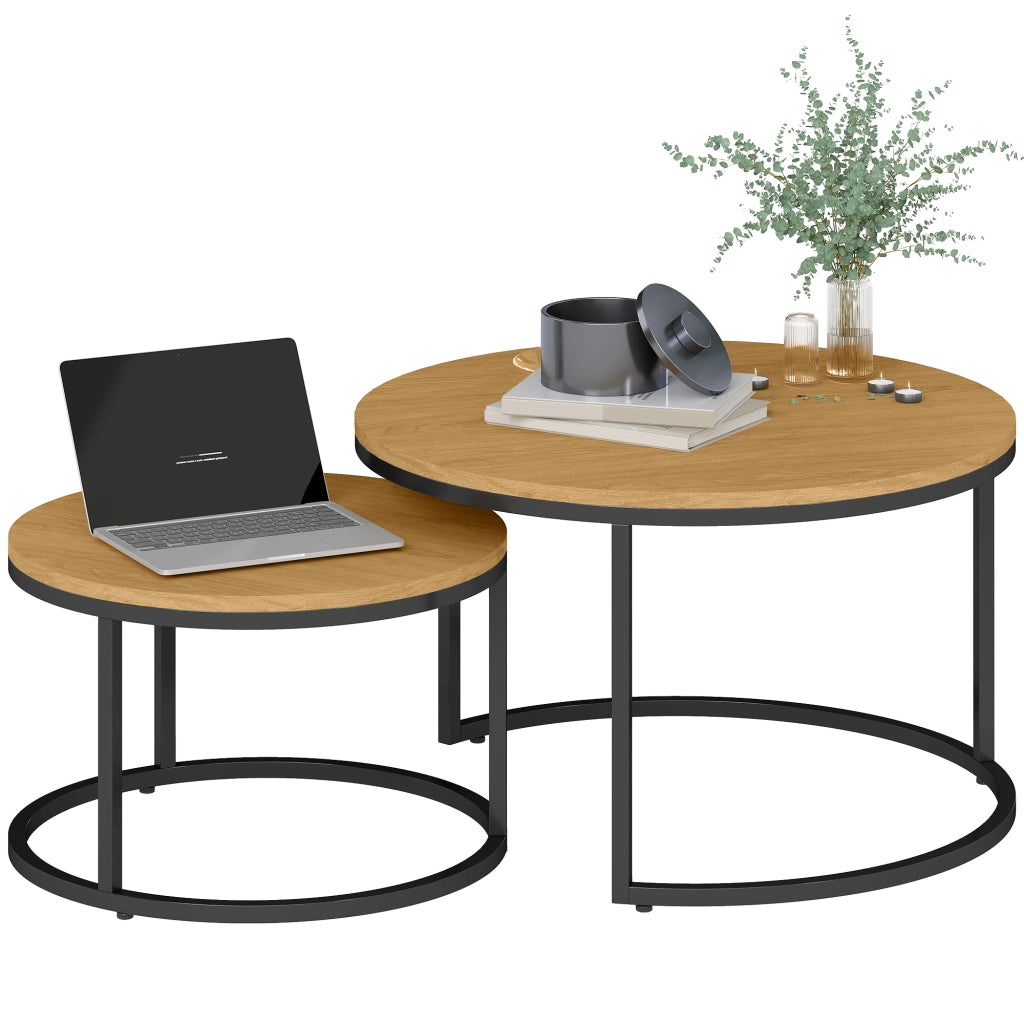 Tavolino da caff¨¨ design industriale ¨C zephmum ¨C marrone 80x40x40