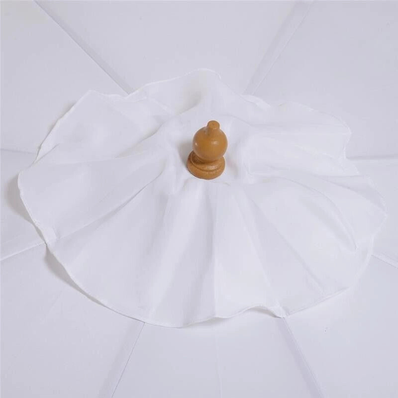 OMBRELLONE DA GIARDINO DIAMETRO 3 M IN LEGNO BIANCO