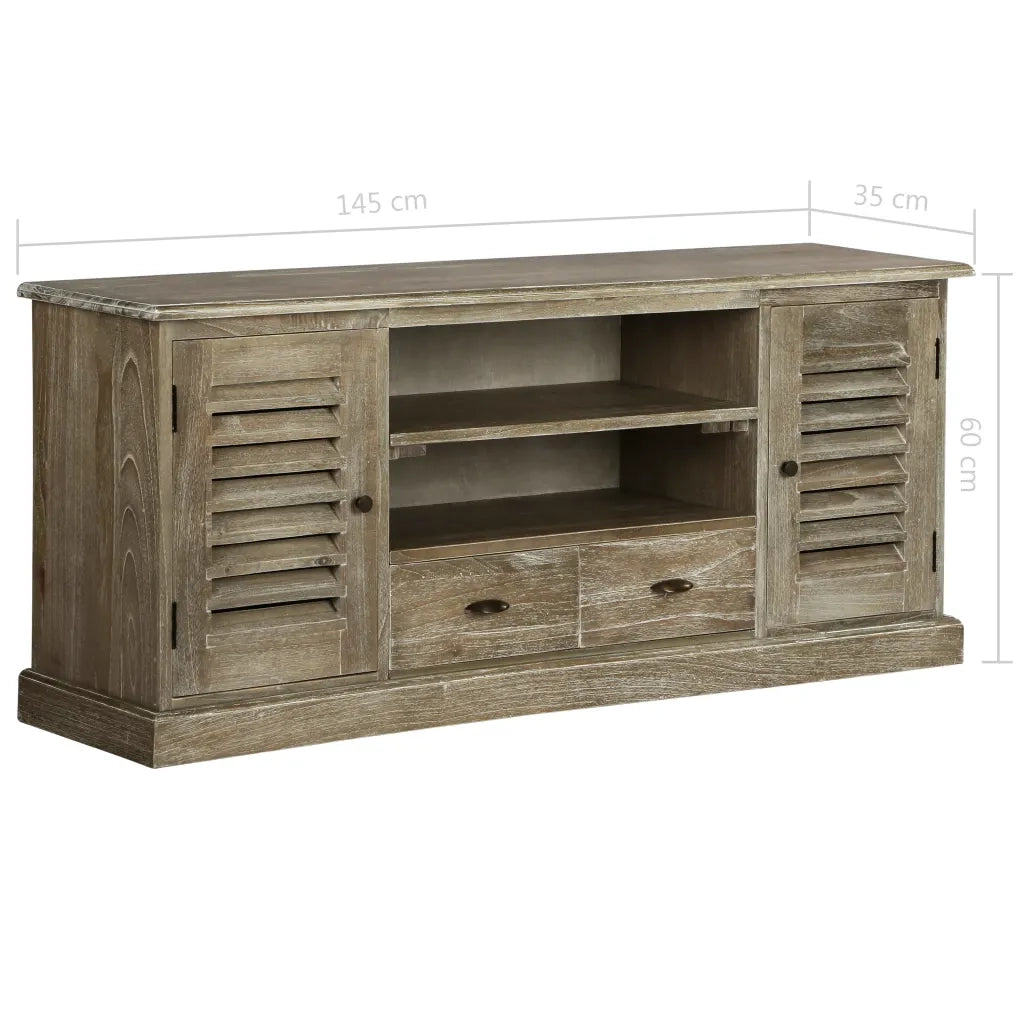 Mobile PortaTV  in Legno Massello di Mindi 145x35x60 cm cod mxl 55556