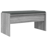 Panca per ingresso con cuscino Grigio Sonoma 83 x 38 x 40 cm