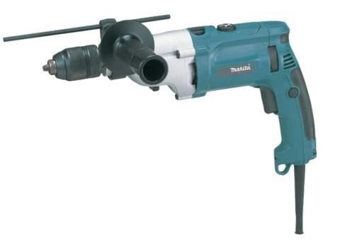 Makita HP2071J Trapano a Percussione 1010 W 2 Velocita' 2900 rpm Senza Chiave colore Nero Blu Argento