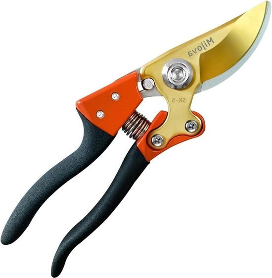 Snoeischaar pesante in acciaio inossidabile Sk5 - attrezzo da giardinaggio ergonomico per fiori, siepi e piante - rivestito con Teflon con funzione di facile utilizzo