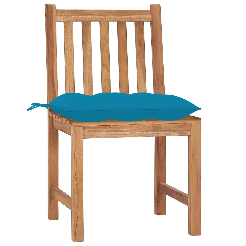 Sedie da Giardino con Cuscini 8 pz in Legno Massello di Teak cod mxl 8391