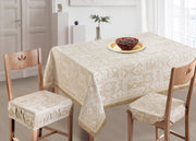 Copritavolo Salotto/Cucina Jacquard Modello Mexico Made In Italy - Ovale 180x240 - Rosa Antico
