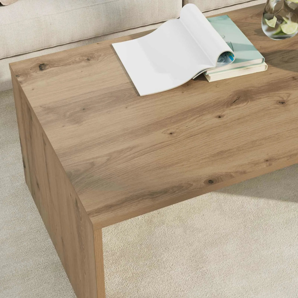 Tavolino da salotto Rovere artigianale 95 x 50 x 34 cm