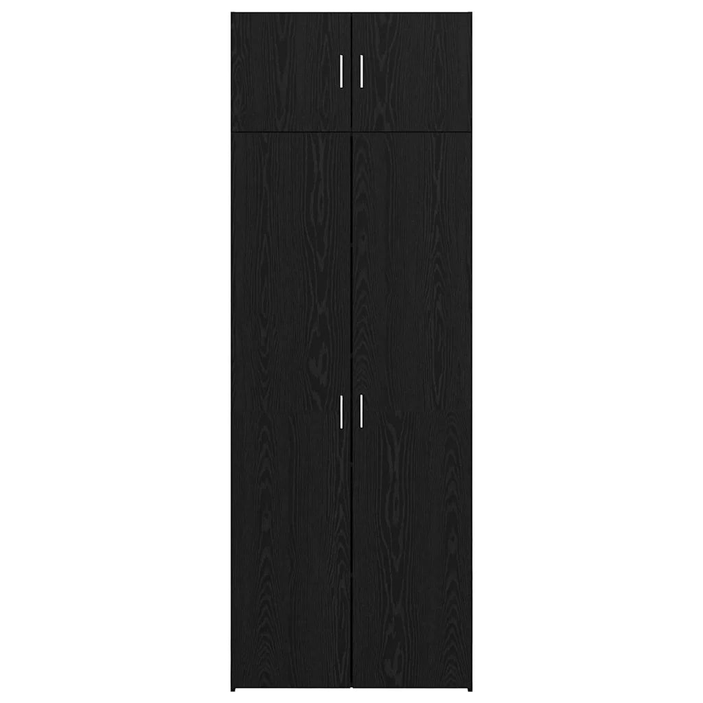 vidaXL Armadio Rovere nero 80 x 41 x 225 cm Legno multistrato