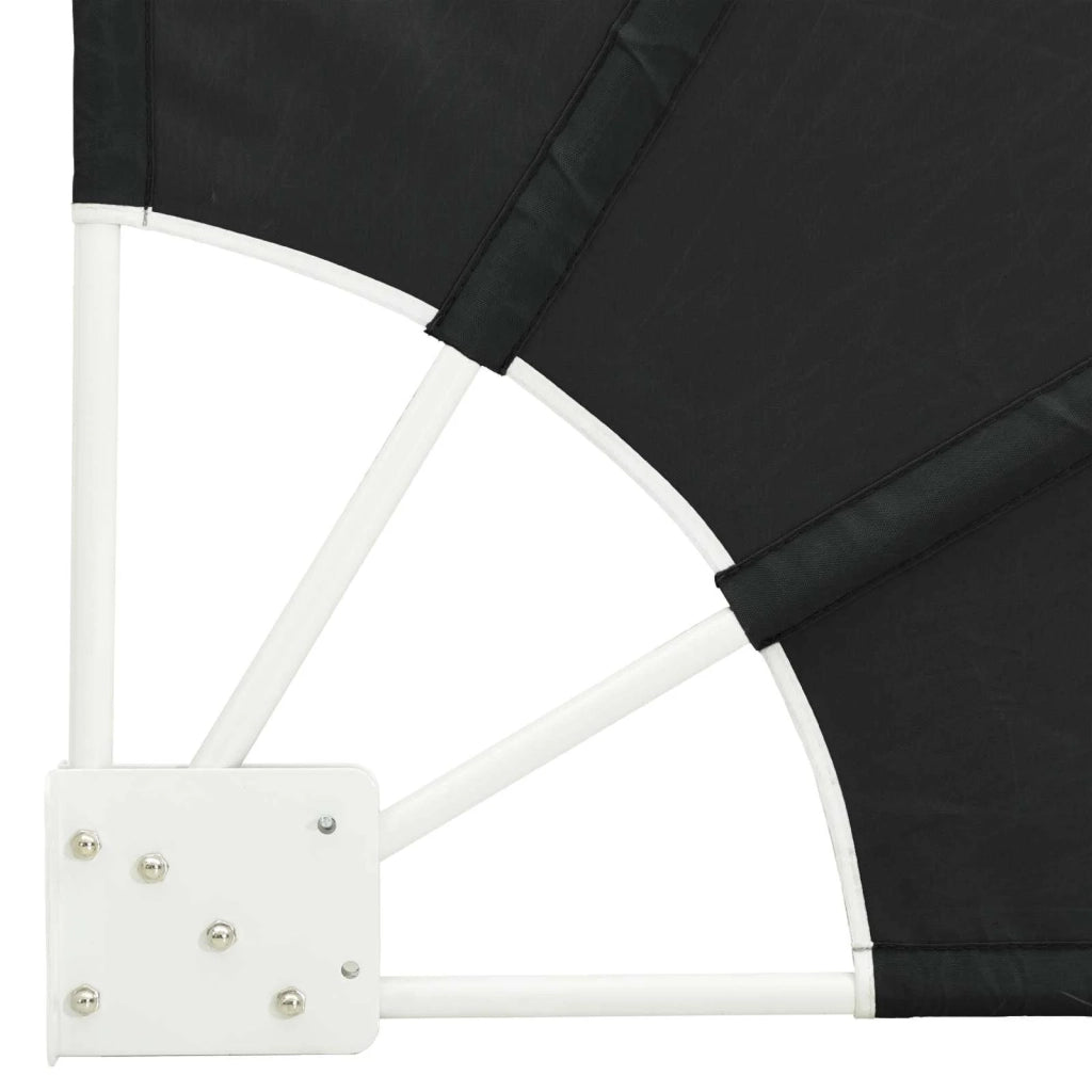 Schermo di Privacy per Balcone 115 x 115 cm Poliestere Nero 42000908