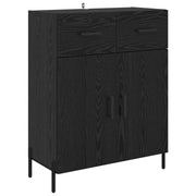 Credenza | Madia | Buffet da pranzo | Armadio da pranzo Rovere Nero 69,5 x 34 x 90 cm Legno multistrato